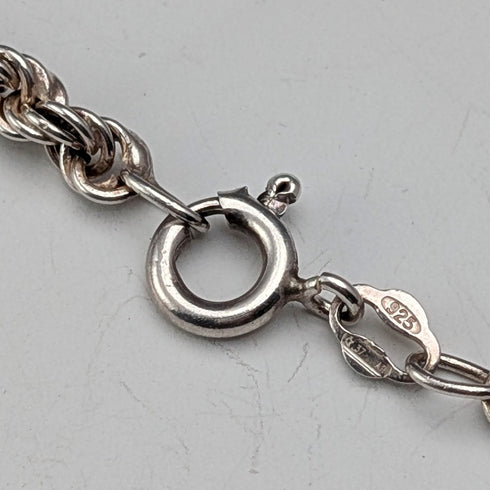 英国復古 純銀製 扭紋鍊條 項鍊60cm 15.7g