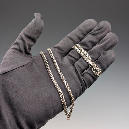 復古 純銀製 Spiga鏈條 項鍊50cm 20.5g