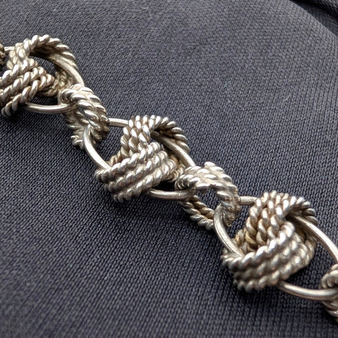 復古800銀製結繩鏈項鍊&手鍊 共63g