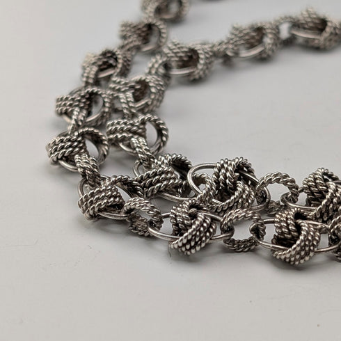 復古800銀製結繩鏈項鍊&手鍊 共63g