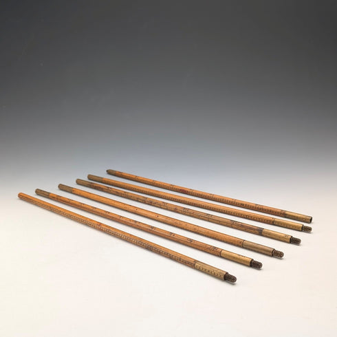 アンティーク 真鍮&ツゲ材製 バレルメジャー レザーケース入