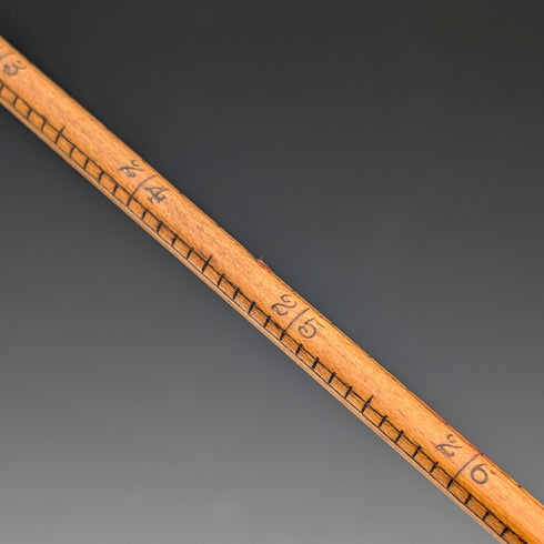 アンティーク 真鍮&ツゲ材製 バレルメジャー レザーケース入