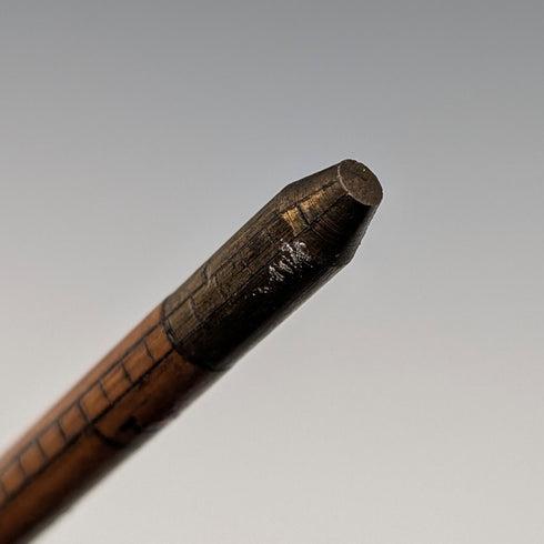 アンティーク 真鍮&ツゲ材製 バレルメジャー レザーケース入