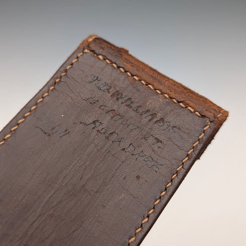 アンティーク 真鍮&ツゲ材製 バレルメジャー レザーケース入