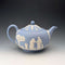 英國復古韋奇伍德茶壺 Jasperware 淡藍色