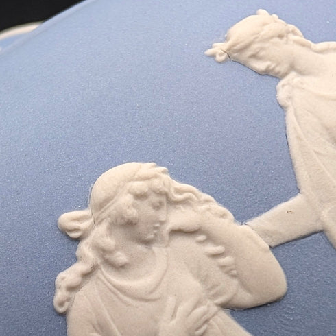 英國復古韋奇伍德茶壺 Jasperware 淡藍色