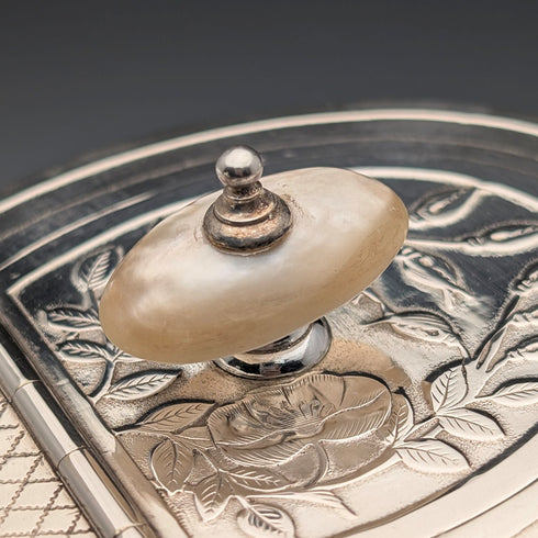 【On Hold】Late 19th Century British Antique Silver Plate Japonism Decor Coffee Pot Johnson&Co