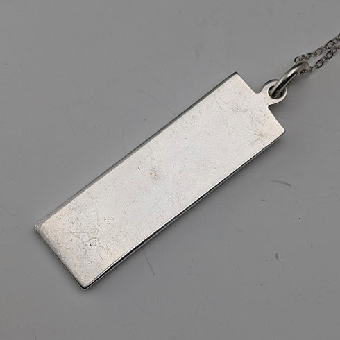 1977年 英国ブリタニアシルバー製 ジュビリーインゴットペンダント 純銀ネックレス付 計14.3g