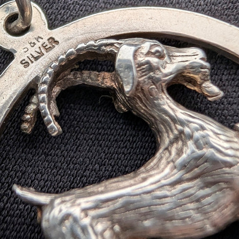 ヴィンテージ 純銀ヤギ ペンダント 純銀ネックレス付き 計6.8g