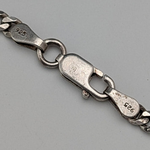 英国ヴィンテージ 純銀製マルタ十字型ペンダント 純銀ネックレス付き 計14.3g