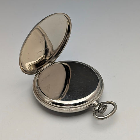 1935年頃 ヴィンテージ オメガ 懐中時計 合金ケース オープンフェース 動作良好