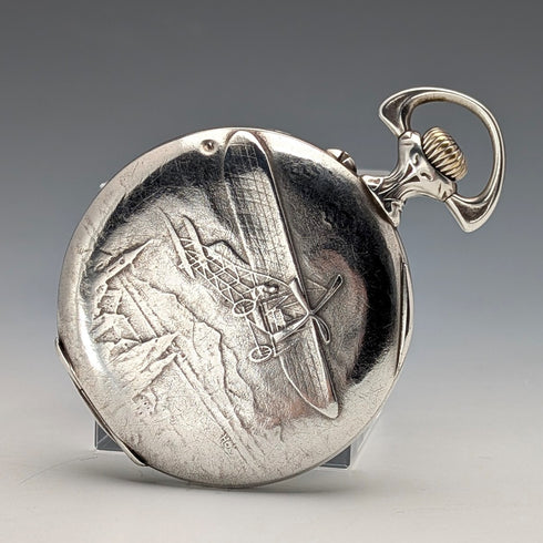 1900年頃 アンティーク ラグランジュ 懐中時計 800シルバーケース オープンフェース 動作良好