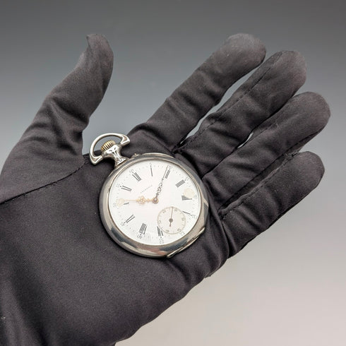 1900年頃 アンティーク ラグランジュ 懐中時計 800シルバーケース オープンフェース 動作良好