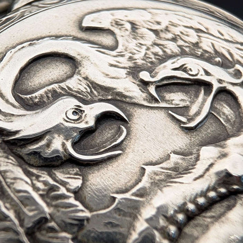 19世紀末 古董 LABRADOR(歐米茄) 懷錶 浮雕雕刻 開面 良好運作