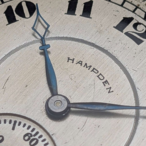 1918年左右 古董 Hampden 懷錶 金鍍八角形錶殼 運作良好