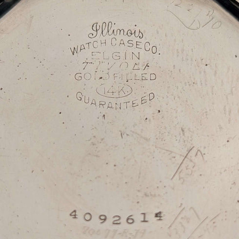1918年左右 古董 Hampden 懷錶 金鍍八角形錶殼 運作良好