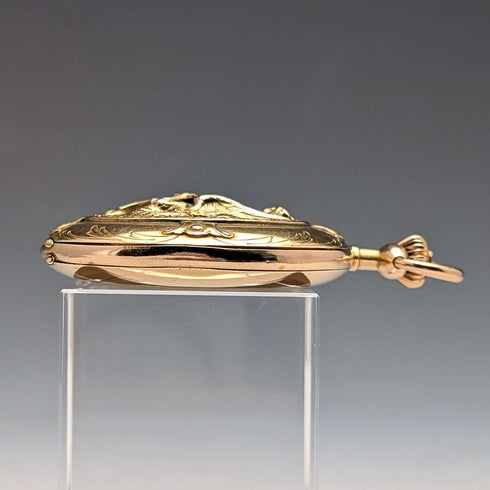 1913年頃 ゼニス 懐中時計 ドラゴンレリーフ彫刻 K18ゴールド ハンターケース 動作良好