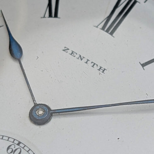 Zenith pocket watch, circa 1913, with dragon relief carving, 18k gold hunter case, in good working order.