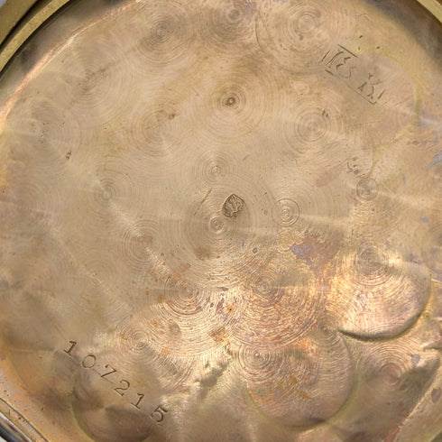 Zenith pocket watch, circa 1913, with dragon relief carving, 18k gold hunter case, in good working order.