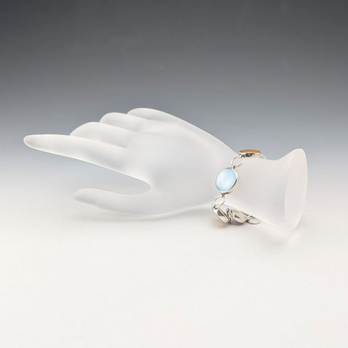 復古純銀珍珠母貝手鍊