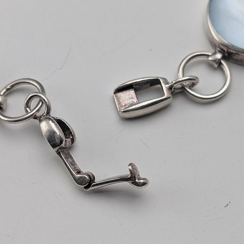 復古純銀珍珠母貝手鍊