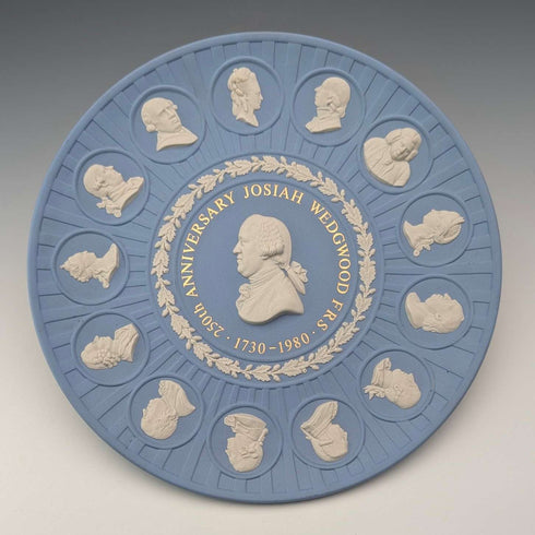 英國韋奇伍德碧玉瓷器 J. Wedgwood 250週年紀念盤,直徑21厘米