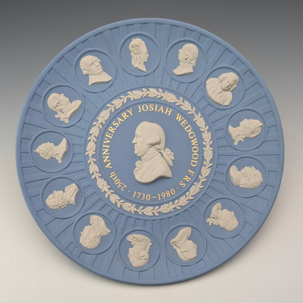 英國韋奇伍德碧玉瓷器 J. Wedgwood 250週年紀念盤,直徑21厘米