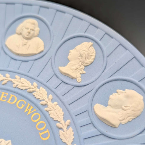 英國韋奇伍德碧玉瓷器 J. Wedgwood 250週年紀念盤,直徑21厘米