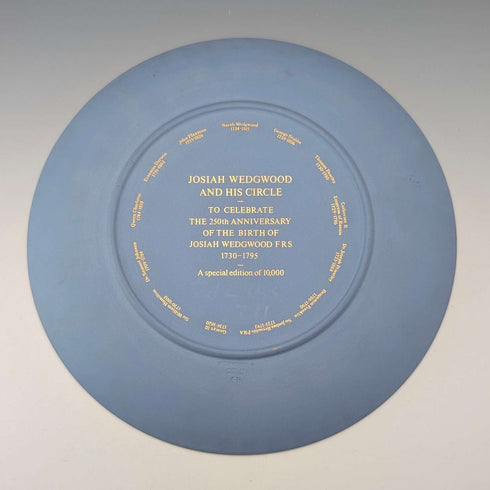 英國韋奇伍德碧玉瓷器 J. Wedgwood 250週年紀念盤,直徑21厘米