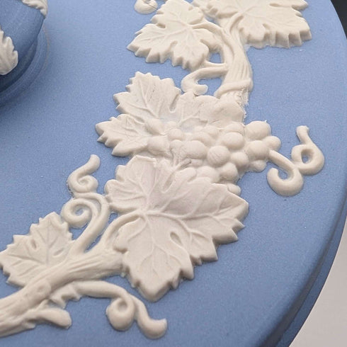復古英國 Wedgwood Jasperware 淡藍色圓形糖果盒