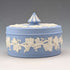 復古英國 Wedgwood Jasperware 淡藍色圓形糖果盒