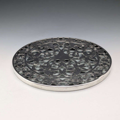 Vintage US Silver Overlay Coaster Dish, Webster