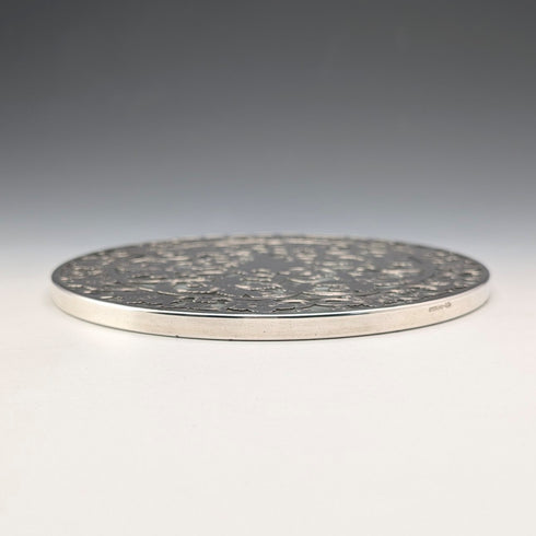 Vintage US Silver Overlay Coaster Dish, Webster