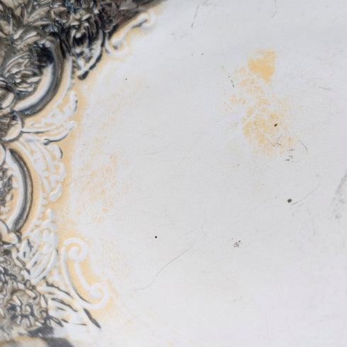 1891年英國古董鍍銀帶柄碗,直徑13.5厘米