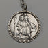 Vintage Saint Christopher Sterling Silver Medal Pendant ② with Sterling Silver Necklace, Total 5.6g