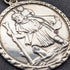 Vintage Saint Christopher Sterling Silver Medal Pendant ② with Sterling Silver Necklace, Total 5.6g
