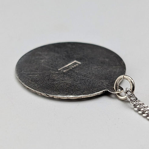 Vintage Saint Christopher Sterling Silver Medal Pendant ② with Sterling Silver Necklace, Total 5.6g