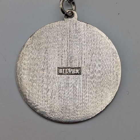 Vintage Saint Christopher Sterling Silver Medal Pendant ② with Sterling Silver Necklace, Total 5.6g