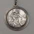 Vintage Saint Christopher Sterling Silver Medal Pendant ③ with Sterling Silver Necklace, Total 7.8g
