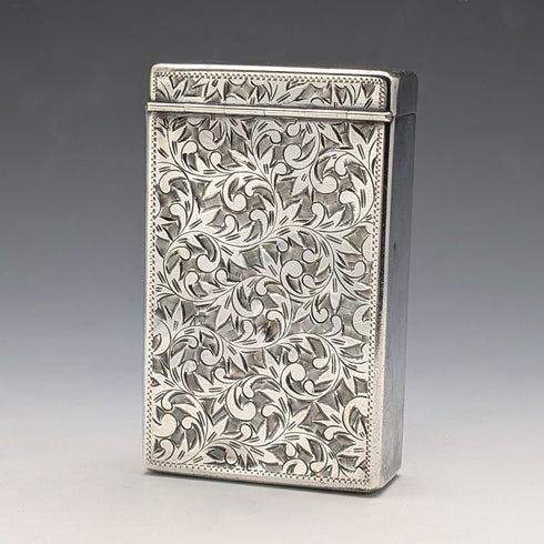 20世紀早期美國古董純銀香菸盒/撲克牌盒,85克