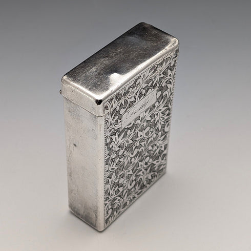 20世紀早期美國古董純銀香菸盒/撲克牌盒,85克