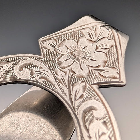 1903年 英国アンティーク 純銀製 シャトレーン メガネケース 80g Levi&Salaman