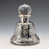 Antique American Art Nouveau Silver Overlay Glass Miniature Perfume Bottle