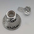 Antique American Art Nouveau Silver Overlay Glass Miniature Perfume Bottle