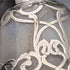 Antique American Art Nouveau Silver Overlay Glass Miniature Perfume Bottle