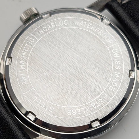 1960年代 英国ガラード 紳士用腕時計 ステンレスケース 17石機械式 ケース付 動作良好