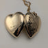 British Vintage 9ct Gold Heart Locket Pendant with RG Necklace