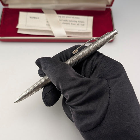 1976年英國威廉曼頓 (William Manton) 復古純銀原子筆,附筆盒