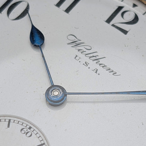 1919 年 Waltham Traveler 懷錶,鍍金錶殼,機械機芯,運作良好。