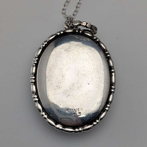 Vintage sterling silver butterfly wing pendant with sterling silver necklace ①